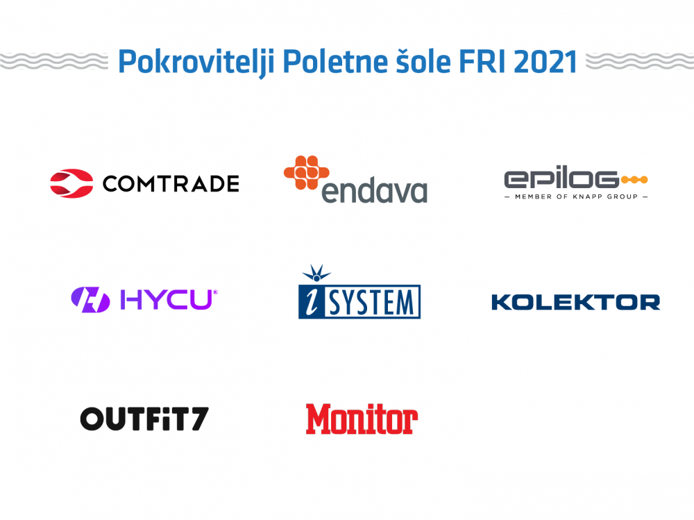 Sponzorji Poletne šole FRI 2021